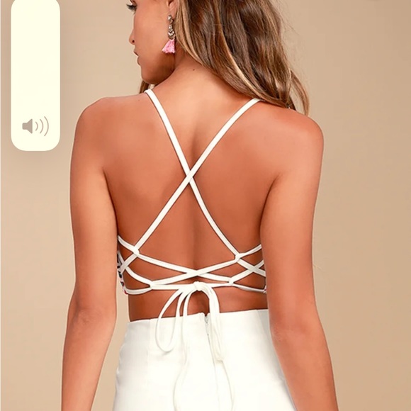 Lulus rhythm is going to get you embroidered shorts and tank in white - Picture 3 of 13